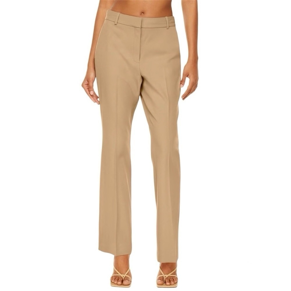 Aritzia Babaton Publish Pant Tan Camel High-Waisted Bootcut Trouser Sz 14